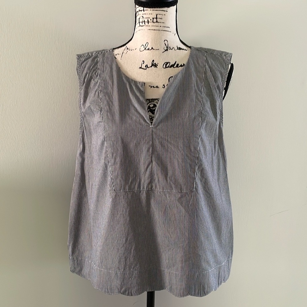 Gray V Neck JCrew Blouse